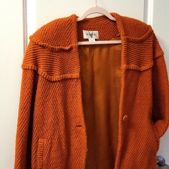 FAITAT Vintage Wool Car Jacket in Ochre - Picture 6 of 10